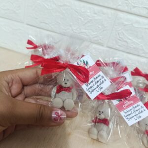 VELAS  DE OSITO NAVIDEÑO X 12