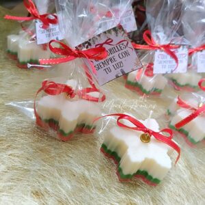 Copos de nieve navideños x12