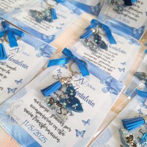 Llaveros de mariposa x 12